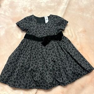Black and grey leopard print dress